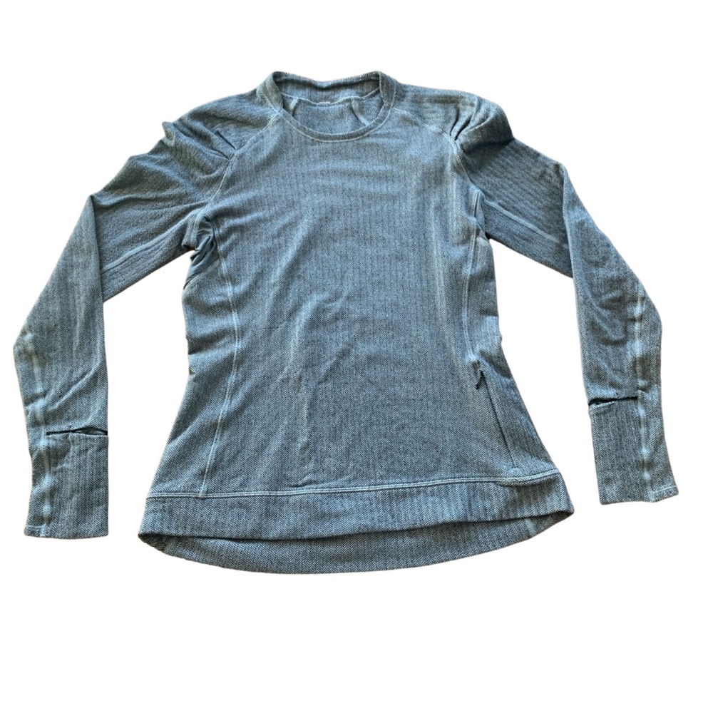 LULULEMON | WOMANS LONG SLEEVE HOUNDSTOOTH TOP VERY WARM Size 8